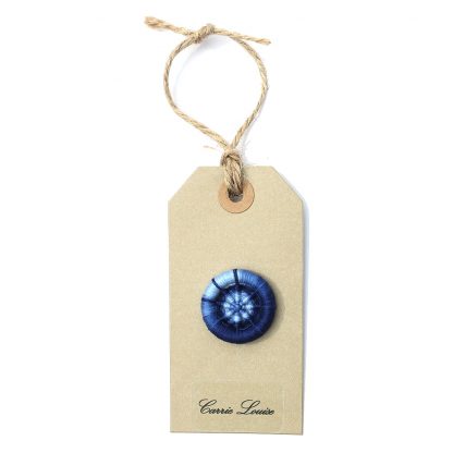 Large Dark Blue Variegated Dorset Button
