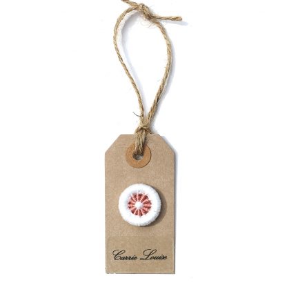 Medium Pink and White Dorset Daisy Button