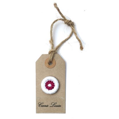 Medium Dark Purple and White Dorset Daisy Button