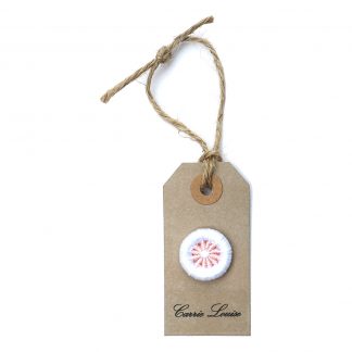 Medium Light Pink and White Dorset Daisy Button