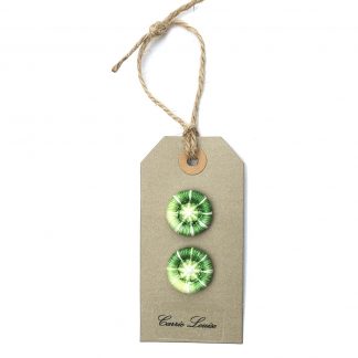 2 Medium Green Variegated Dorset Buttons