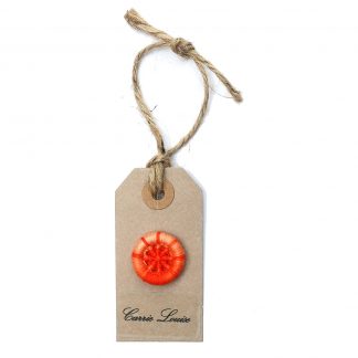 Medium Orange Variegated Dorset Button
