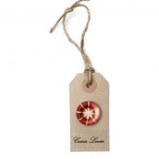 Medium White and Brown Variegated Dorset Button