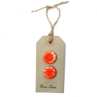 2 Medium Orange Variegated Dorset Buttons