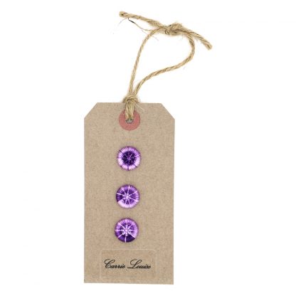 3 Small Purple Variegated Dorset Buttons